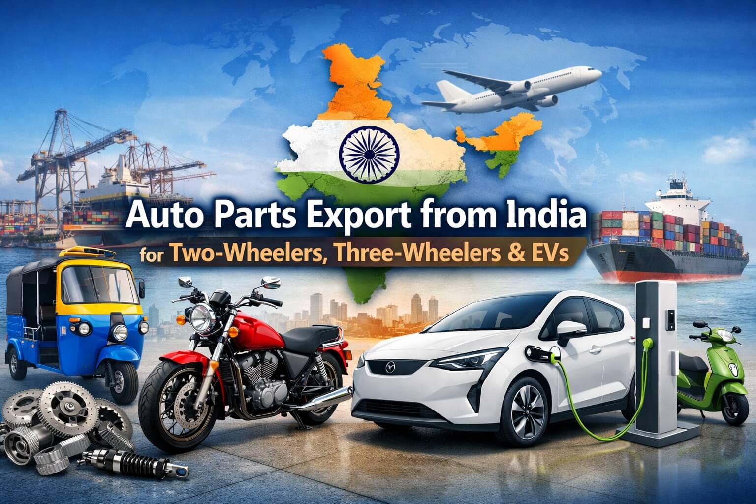 Auto Parts Export from India for Two-Wheelers, Three-Wheelers & EVs