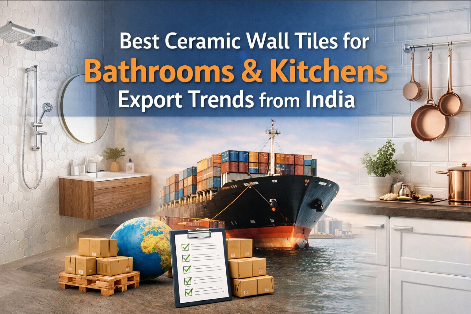 Best Ceramic Wall Tiles for Bathrooms & Kitchens Export Trends from India