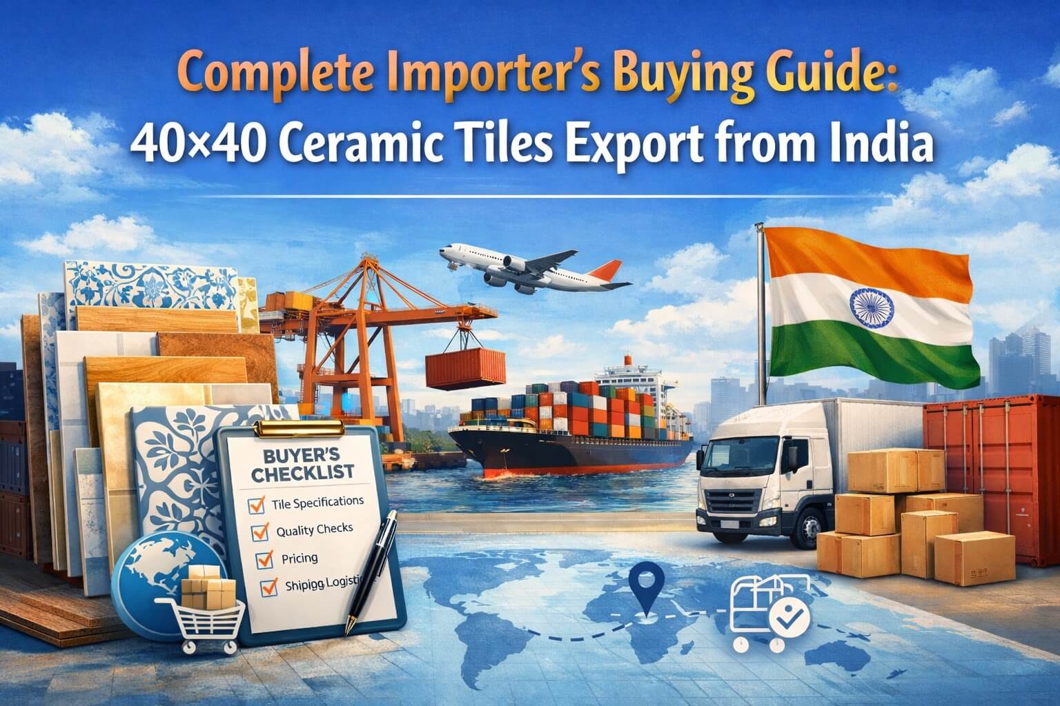Complete Importer’s Buying Guide: 40×40 Ceramic Tiles Export from India