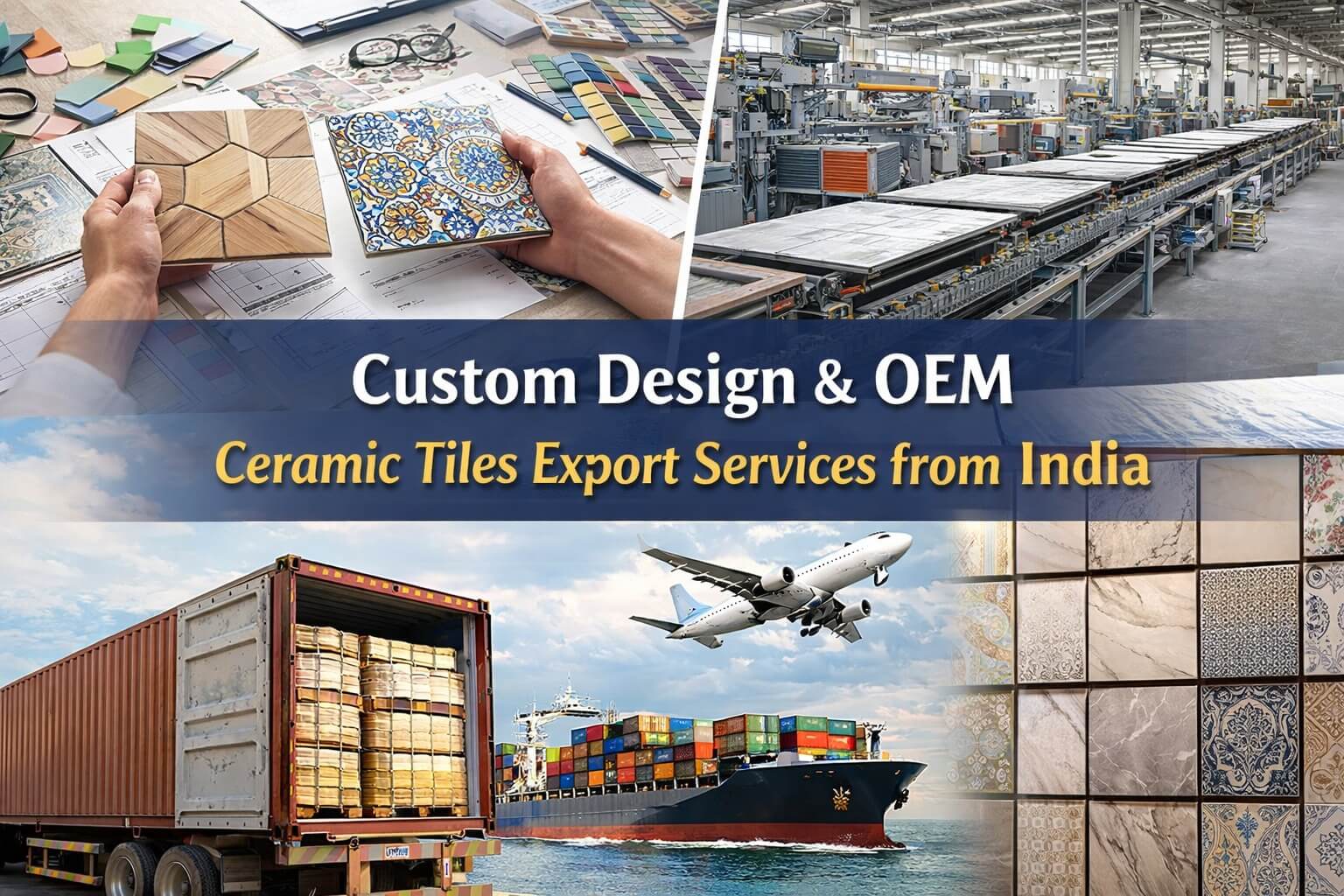 Custom Design & OEM Ceramic Tiles Export Services from India
