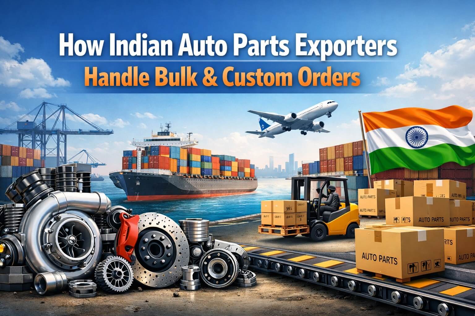 How Indian Auto Parts Exporters Handle Bulk & Custom Orders