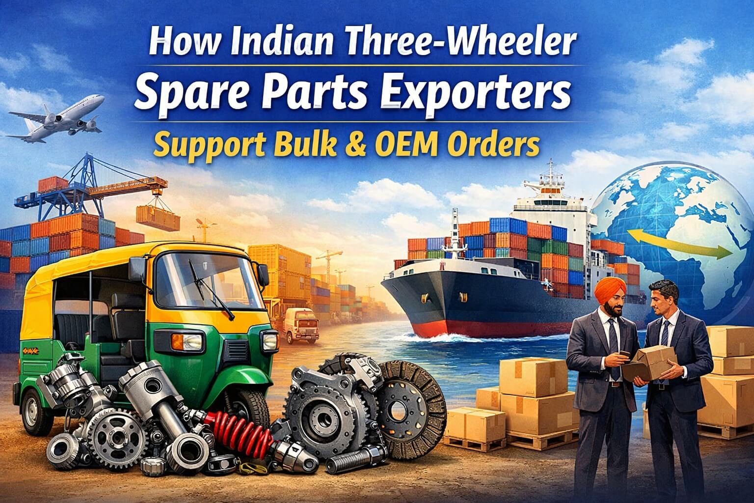 How Indian Three-Wheeler Spare Parts Exporters Support Bulk & OEM Orders