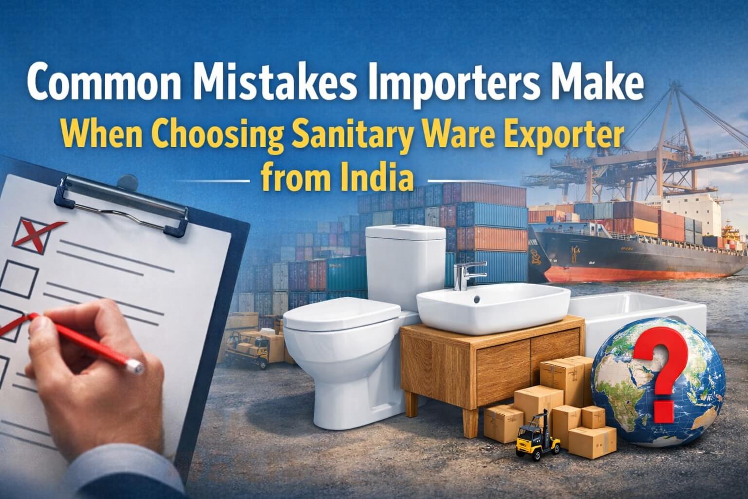 Common Mistakes Importers Make When Choosing Sanitary Ware Exporter from India