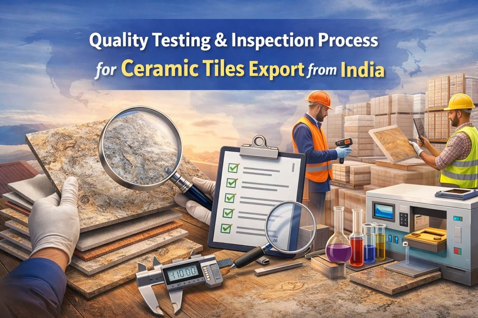 Quality Testing & Inspection Process for Ceramic Tiles Export from India